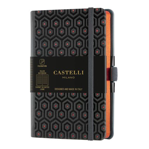 Castelli Copper and Gold Pocket Ruled Honey Copper Notebook